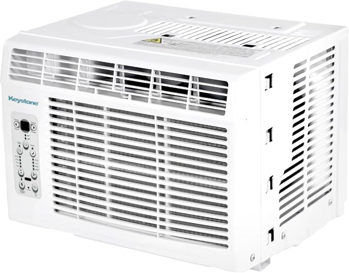 6,000 BTU Window Mounted Air Conditioner & Dehumidifier, 115V, Air Conditioner for Rooms up to 250 Sq.Ft. with Smart Remote