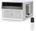 6,000 BTUs Window Air Conditioner, U-Shaped Adjustable Depth, Window AC Unit with Washable Filter, Remote Control, Ultra