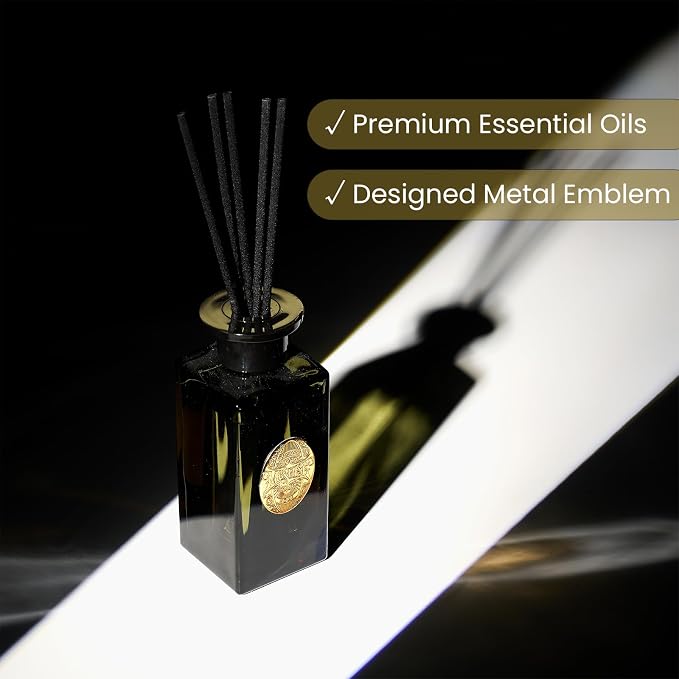 6.3 oz Large Reed Diffuser Set | Bamboo Scent Oil Diffuser with Sticks | Hotel Collection made from natural materials