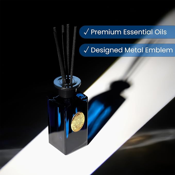 6.3 oz Large Reed Diffuser Set | Ocean Escape Scent Oil Diffuser with Sticks | Hotel Collection made from natural materials