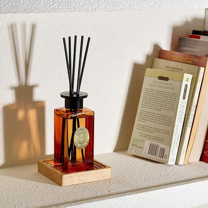 6.3 oz Large Reed Diffuser Set | Orange Goji Scent Oil Diffuser with Sticks | Hotel Collection made from natural materials