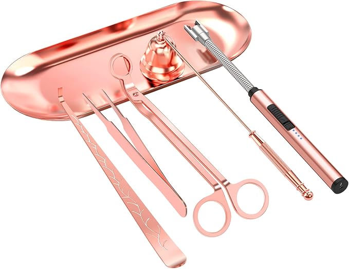 6 in 1 Candle Accessory Set,Candle Wick Trimmer Cutter,Candle Wick Dipper,Candle Wick Snuffer, product image