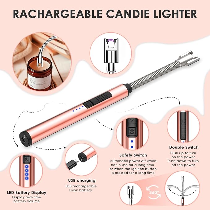 6 in 1 Candle Accessory Set,Candle Wick Trimmer Cutter,Candle Wick Dipper,Candle Wick Snuffer, alternate product view 2