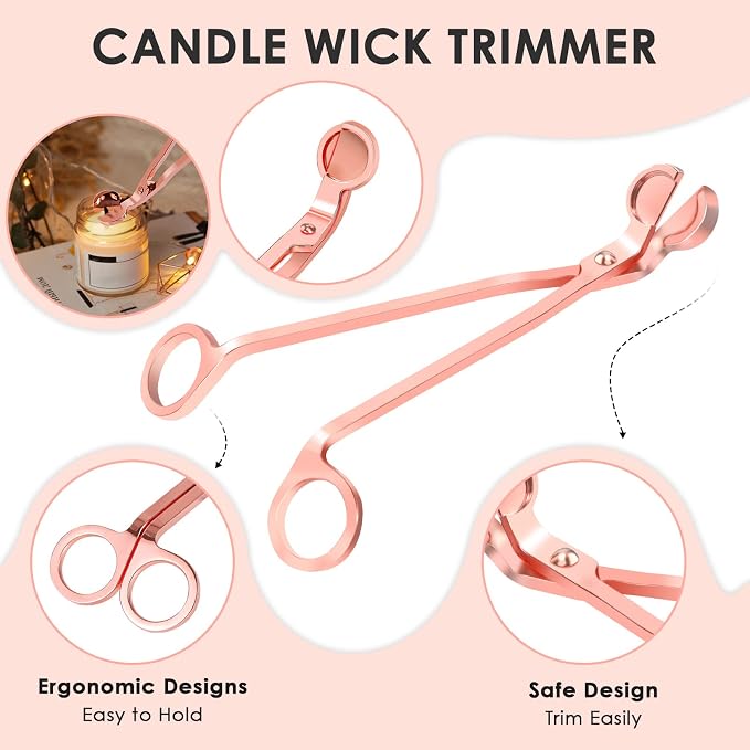 6 in 1 Candle Accessory Set,Candle Wick Trimmer Cutter,Candle Wick Dipper,Candle Wick Snuffer, alternate product view 4