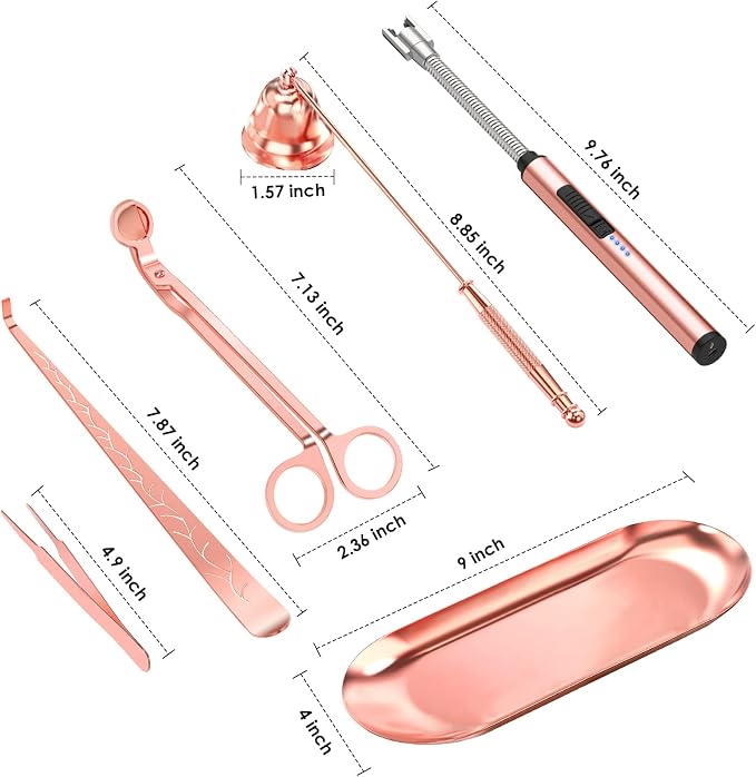 6 in 1 Candle Accessory Set,Candle Wick Trimmer Cutter,Candle Wick Dipper,Candle Wick Snuffer, alternate product view 6