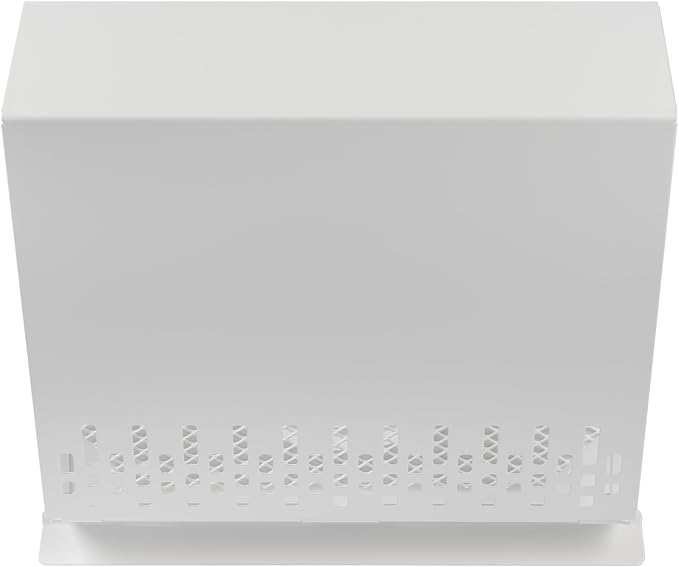 6" Inch Air Supply Vent Cover with Rubber Gasket - White Galvanized Steel - Robust Weatherproof Outdoor Air, alternate view 8
