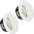 6 Inch Air Vent Cover, 2-Pack Adjustable ABS Louver Grille Cover, Round Exhaust Vent Fit for Bathroom Office Kitchen