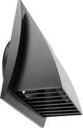 6 Inch Anthracite Dryer Vent Hood/Duct Cover for Walls or Ceiling/ABS Plastic Protection Hood With Rain Cover and Backdraft