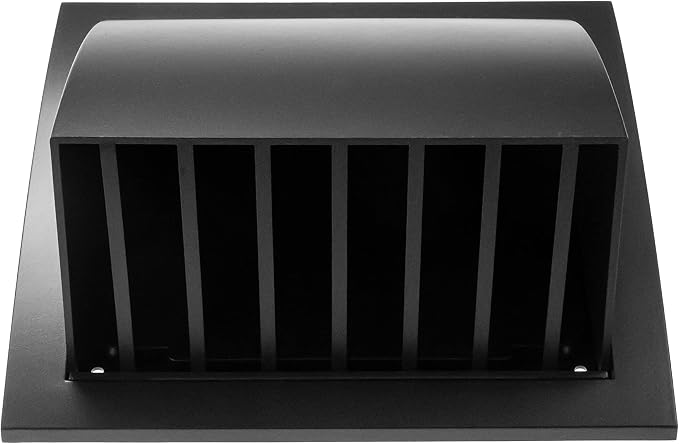 6 Inch Anthracite Dryer Vent Hood/Duct Cover for Walls or Ceiling/ABS Plastic Protection Hood With Rain Cover and Backdraft