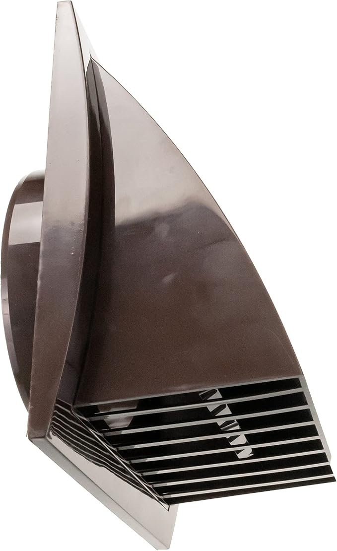 6 Inch Brown Dryer Vent Hood/Duct Cover for Walls or Ceiling/ABS Plastic Protection Hood With Rain Cover and Backdraft