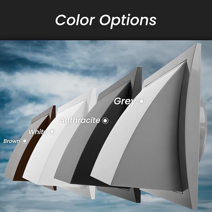 6 Inch Brown Dryer Vent Hood/Duct Cover for Walls or Ceiling/ABS Plastic Protection Hood With Rain Cover and Backdraft