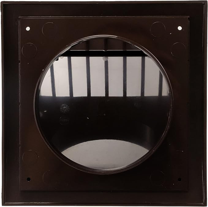 6 Inch Brown Dryer Vent Hood/Duct Cover for Walls or Ceiling/ABS Plastic Protection Hood With Rain Cover and Backdraft