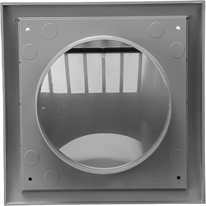 6 Inch Grey Dryer Vent Hood/Duct Cover for Walls or Ceiling/ABS Plastic Protection Hood With Rain Cover and Backdraft