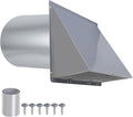6 Inch Hooded Wall Vent with Screen and Damper,6 Inch Exhaust Vent Cover Cap for Outdoor Kitchen Range Hood Dryer