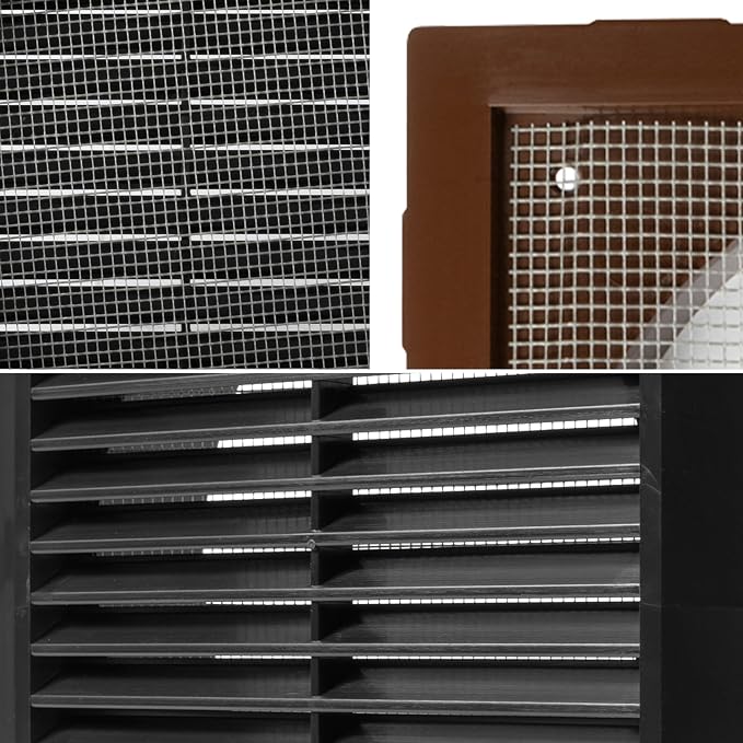 6 Inch (Opening) Black Air Vent Cover - Plastic Fresh Air Intake Vent for Round Duct - Register Vent Cover with, alternate
