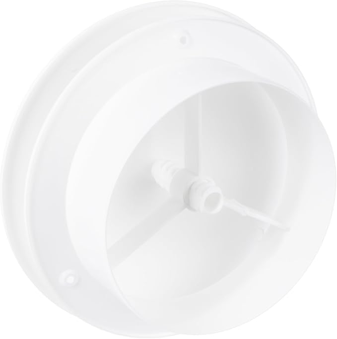 6" Inch Round Plastic Air Vent Diffuser – HVAC Duct Air Intake and Exhaust Circular Vent Cover - Adjustable Vent for Home
