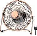 6 Inch USB Desk Fan, 360°Rotation Small and Quiet,Powerful Portable Strong Airflow,Mini Metal Personal Cooling Fan with 2