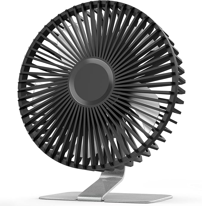 6 inch USB Small Desk Fan, 4 Speeds, Ultra-quiet, 90° Adjustment for Better Cooling, Portable Mini Powerful Desktop Table