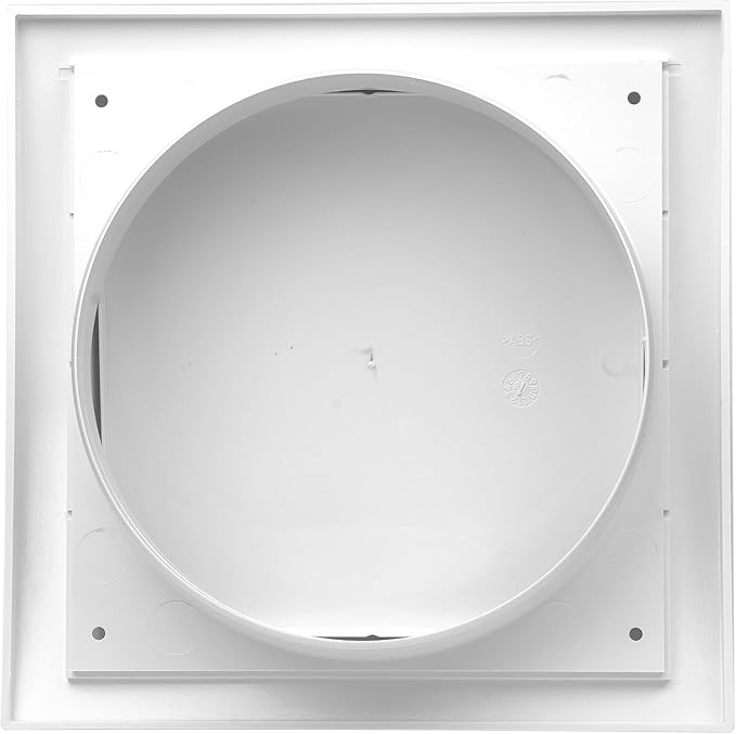 6 Inch White Dryer Vent Hood/Duct Cover for Walls or Ceiling/ABS Plastic Protection Hood With Rain Cover and Backdraft