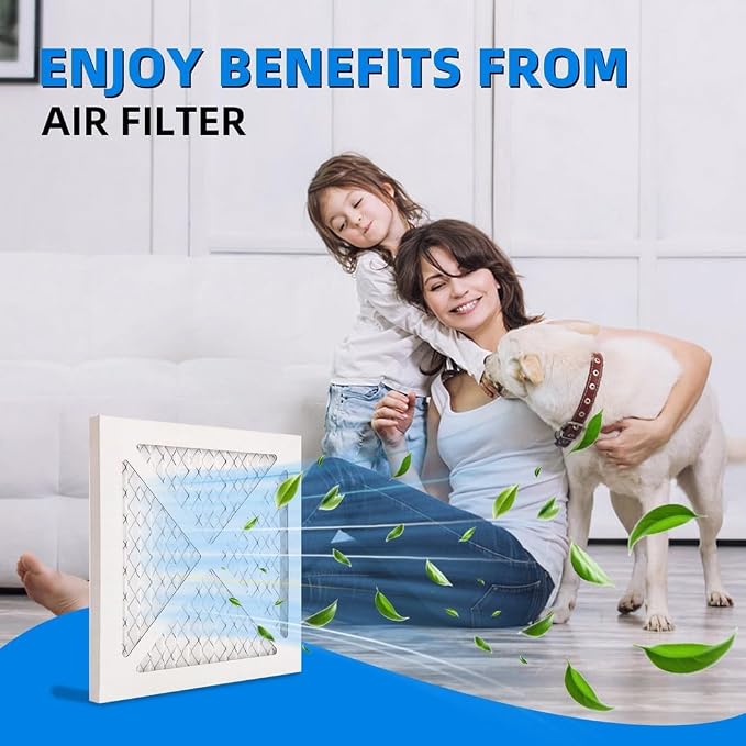 (6 Pack) 12x12x1 Furnace Air Filters, MPR 1900 & FPR 10, MERV 13 Pleated Air Filter (Actual Size: 11.75" x 11.75" x 0.75")