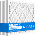 (6 Pack) 16x25x1 Air Filter, MPR 1200 & FPR 7, MERV 11 Pleated Air Filter (Actual Size: 15.75" x 24.75" x 0.75"), product