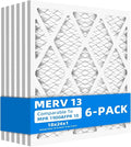 (6 Pack) 18x24x1 Furnace Air Filters, MPR 1900 & FPR 10, MERV 13 Pleated Air Filter (Actual Size: 17.75" x 23.75" x 0.75")