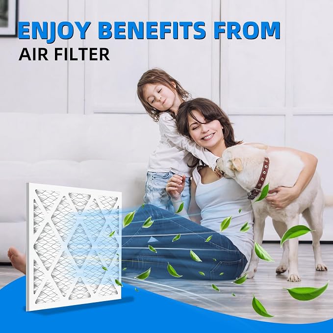 (6 Pack) 21x21x1 Air Filter, MPR 1900 & FPR 10, MERV 13 Pleated Air Filter (Actual Size: 20.75x20.75x0.75 inch), alternate