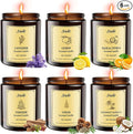6 Pack 42oz Fall Scented Candles, Soy Wax Candles for Home, Aromatherapy Candle Gift Set for Women Men, Long Lasting Jar