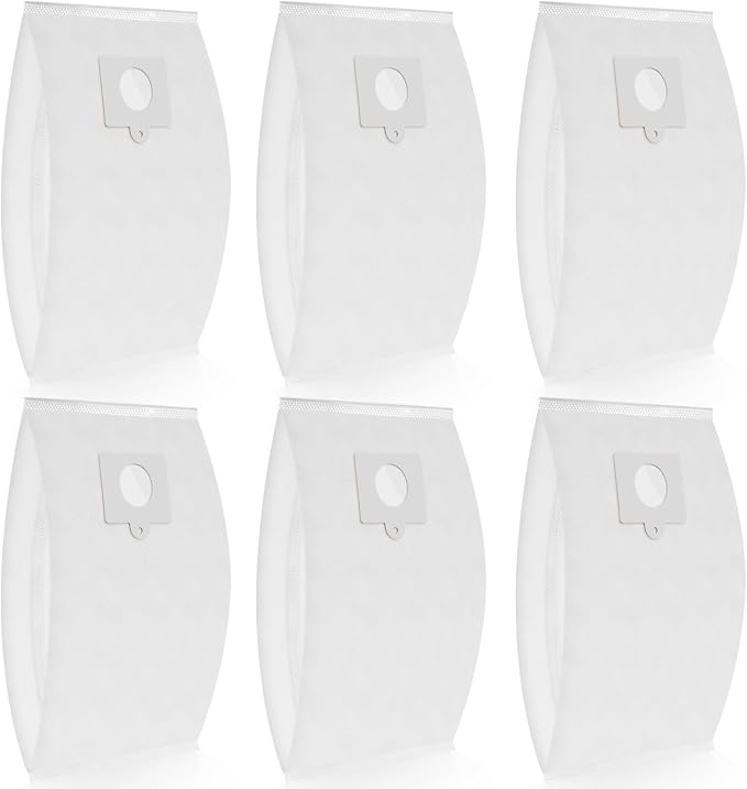 6 Pack 53292 Sears Style Q/C HEPA Cloth Vacuum Bags for Canister 5055, 50557, 50558, 53291, 21814, 81214,BC3005