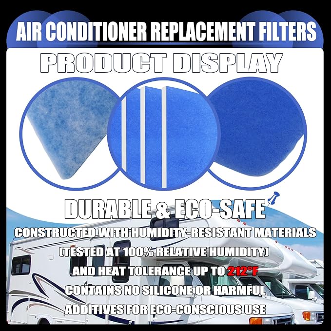 6 Pack 6x16 Inch MERV 8 Conditioner Replacement Filters - Direct Fit for Coleman Mach Vent System (AC Air Filter Set)