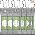 6 Pack Bamboo Charcoal Air Purifying Bag, Activated Charcoal Bags Odor Absorber, Moisture Absorber, Natural Car Air