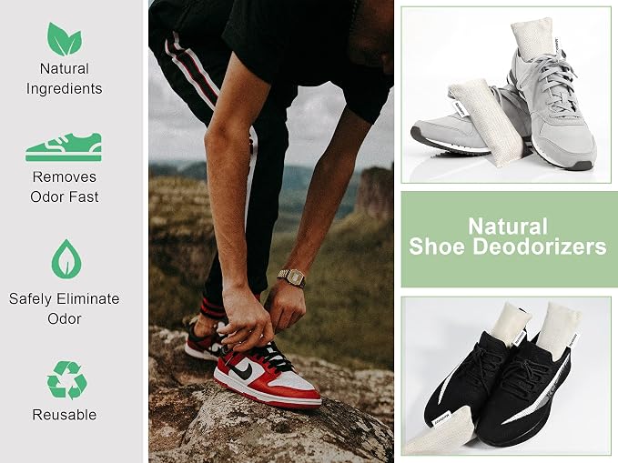 6 Pack Charcoal Shoe Deodorizer Bags, Shoe Smell Remover and Odor Eliminator,Bamboo Charcoal Air Purifying Bags, alternate