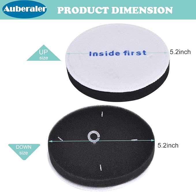 6 Pack E0202 Powerspeed foam Filters Repalce for Eureka NEU182A, NEU181, NEU182B, NEU188A, NEU192A, NEU180, NEU182