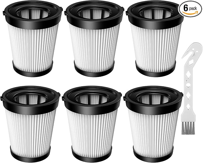 6 Pack FSV001 HEPA Filter Compatible with Fabuletta FSV101, FSV001, Girnoor G160&G165, Afoddon A300, Lubluelu 202, Oraimo