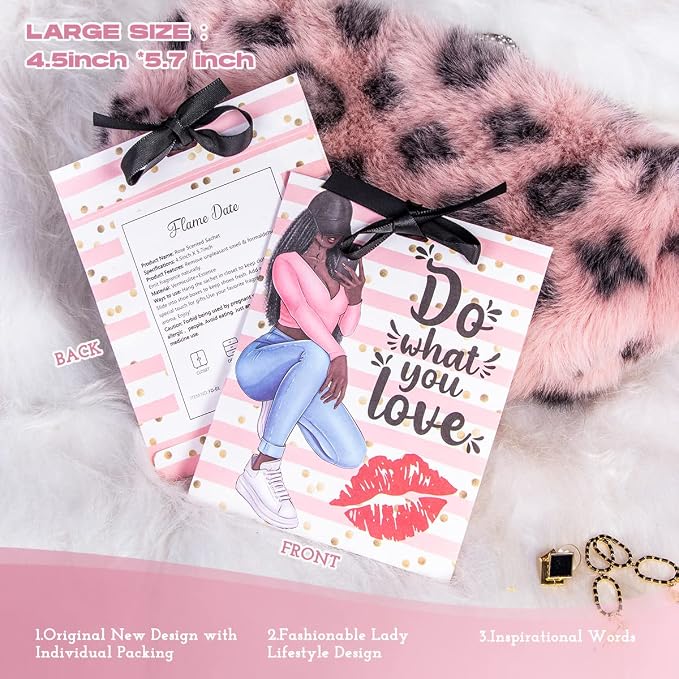 6 Pack Inspirational Scented Sachets - Valentines Day Girlfriend Gifts for Wife | Natural Moth Repellent for Closets, Air