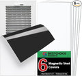 6 Pack Magnetic Vent Covers, Strong Vent Covers 5.5 X 12inch High Strength Magnetic Vent Cover for Floor Wall and Ceiling