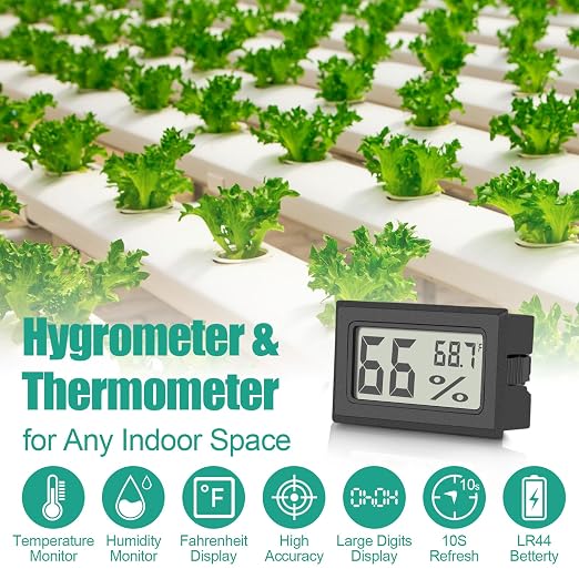 6-Pack Mini Digital Thermometer Hygrometer, Indoor Humidity Monitor, Temperature Humidity Gauge Meter with Fahrenheit (°F)