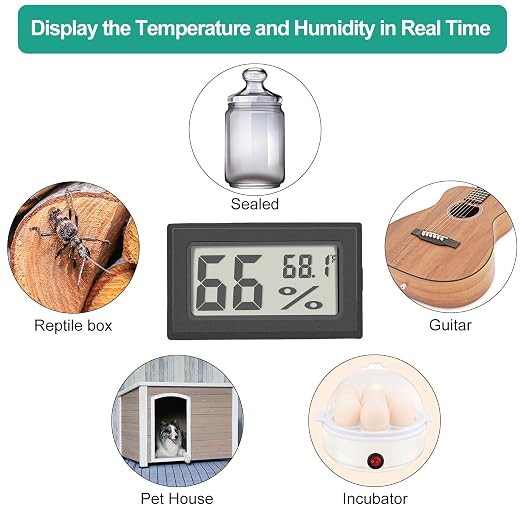 6-Pack Mini Digital Thermometer Hygrometer, Indoor Humidity Monitor, Temperature Humidity Gauge Meter with Fahrenheit (°F)
