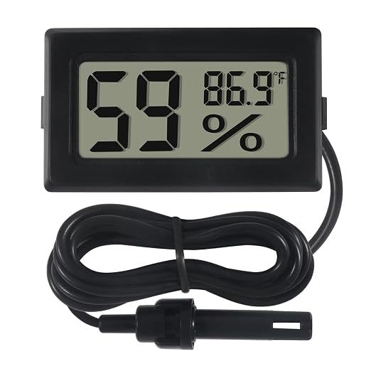 6-Pack Mini Digital Thermometer Hygrometer with Probe Indoor Temperature Humidity Meter Gauge LCD Fahrenheit Display