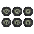 6-Pack Mini Hygrometer Thermometer Digital LCD Monitor Indoor/Outdoor Humidity Meter Gauge Temperature for Humidors Home