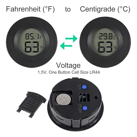6-Pack Mini Hygrometer Thermometer Digital LCD Monitor Indoor/Outdoor Humidity Meter Gauge Temperature for Humidors Home