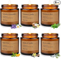 6-Pack Scented Candles for Home, 3.5 Oz Soy Wax Candles Gift Set with Lavender Chamomile & Eucalyptus Mint for Brithday