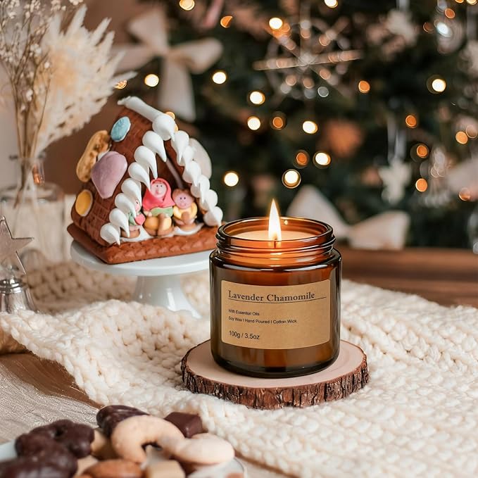 6-Pack Scented Candles for Home, 3.5 Oz Soy Wax Candles Gift Set with Lavender Chamomile & Eucalyptus Mint for Brithday