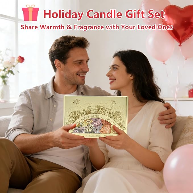 6 Pack Scented Candles Gift Set, Long Lasting Aromatherapy Candles for Home, 37.8 oz 300 Hour Burn, alternate product view 2