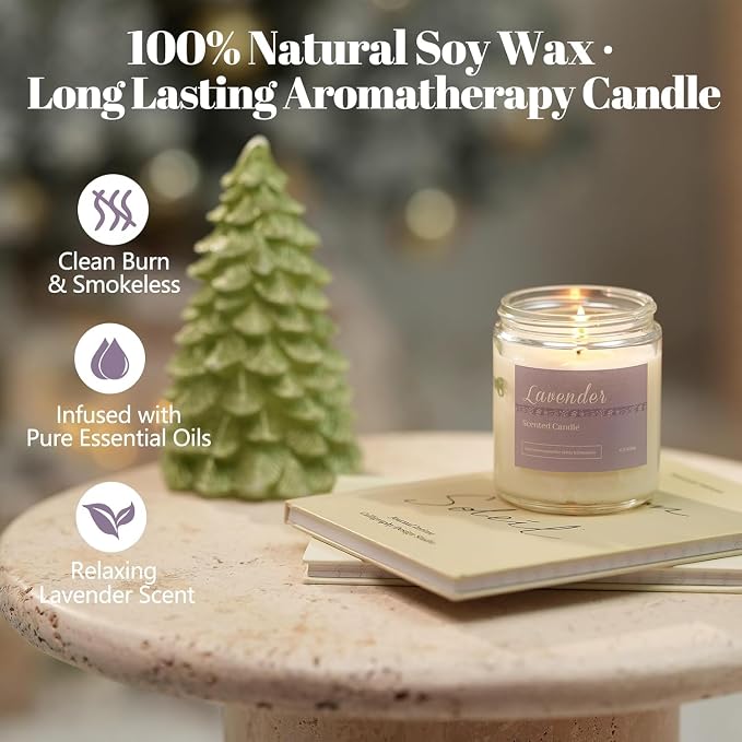 6 Pack Scented Candles Gift Set, Long Lasting Aromatherapy Candles for Home, 37.8 oz 300 Hour Burn, alternate product view 5