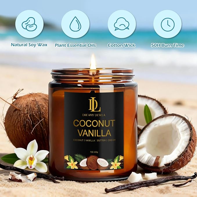 6 Pack Scented Candles Set, 42oz 300 Hour Long Lasting Candle, Soy Candles for Home Scented, alternate product view 2