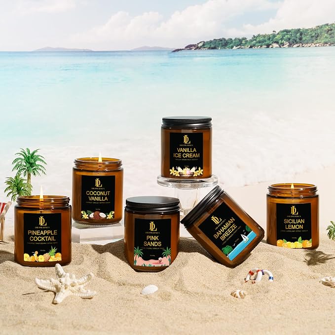 6 Pack Scented Candles Set, 42oz 300 Hour Long Lasting Candle, Soy Candles for Home Scented, alternate product view 4