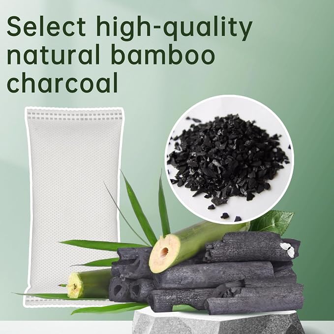 6 Pack Shoe Deodorizer Bags,Activated Charcoal Odor Absorber,Odor Removing Packs,Reusable Odor Absorber for Shoes,Gym