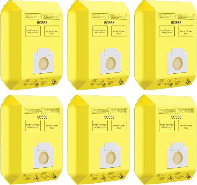 6 Pack Vacuum Cleaner Bags Fit for Canister Type C/Q 5055 50555 50557 50558 and Pana·sonic Type C-5 C-18, 200 Series