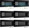 6 Pcs Black 12 x 4 Inch Interior Size Air Ceiling Vent Covers 3 Way Sidewall Wall Ceiling Register Air Conditioner Vent